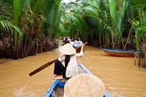 Boat on Mekong River